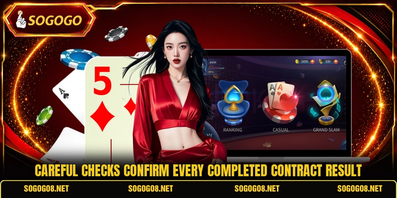 Careful checks confirm every completed contract result