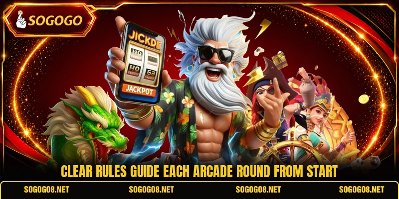 Clear rules guide each arcade round from start