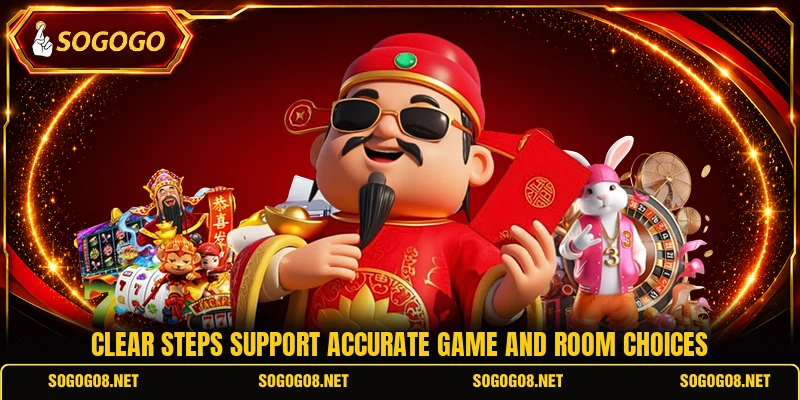 Clear steps support accurate game and room choices