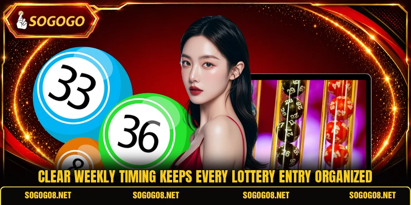 Clear weekly timing keeps every lottery entry organized