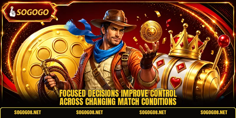 Focused decisions improve control across changing match conditions