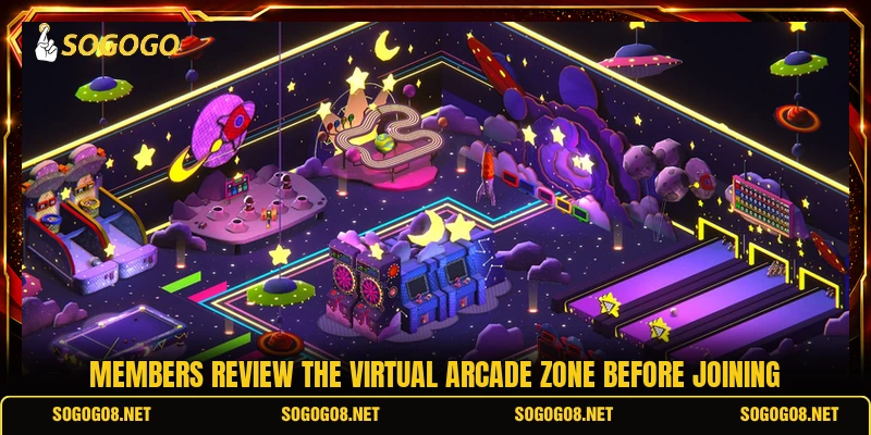 Members review the Virtual Arcade Zone before joining