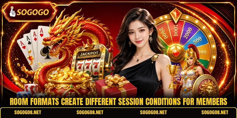 Room formats create different session conditions for members
