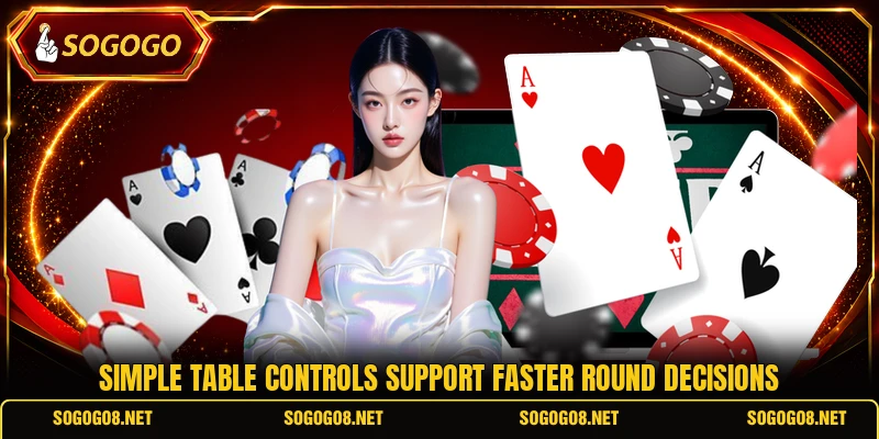 Simple table controls support faster round decisions