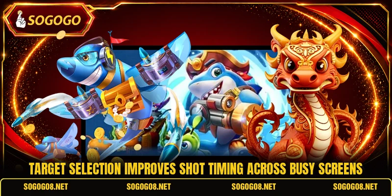 Target selection improves shot timing across busy screens